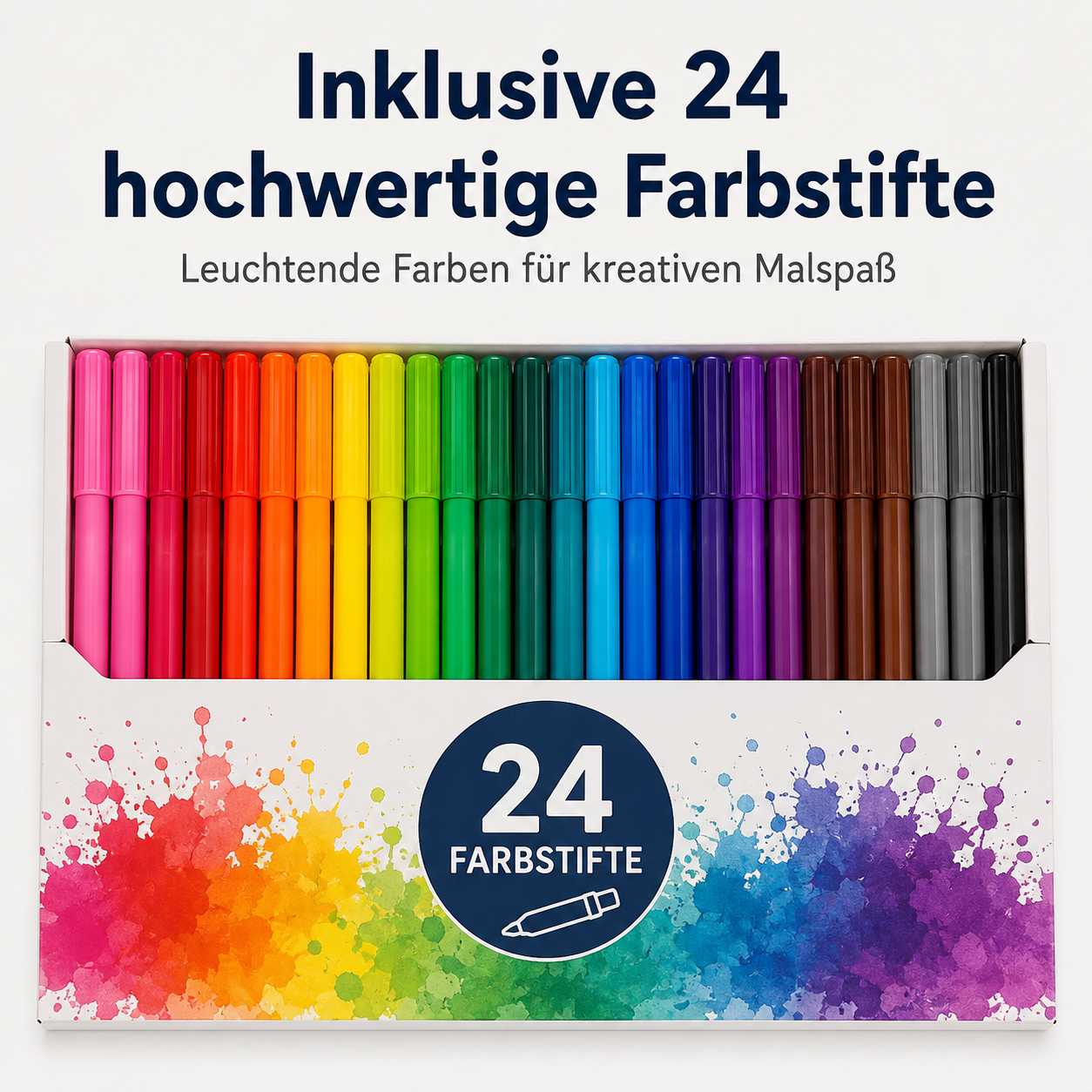 Kreative Maldecke mit 24 Farbstiften